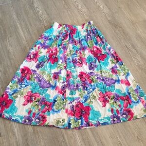 Floral Skirt With Pockets